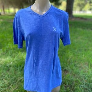 Marc Ecko ~Men’s medium blue short sleeve V-neck T-shirt ”cut & sew”